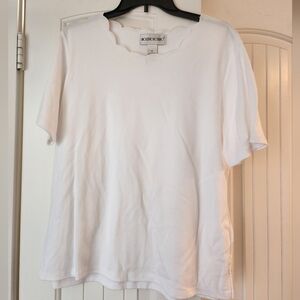 Brownstone Studio Scalloped Neck Top